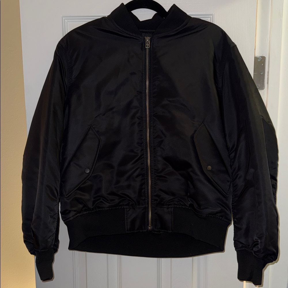 Classic Black Bomber Jacket - Women